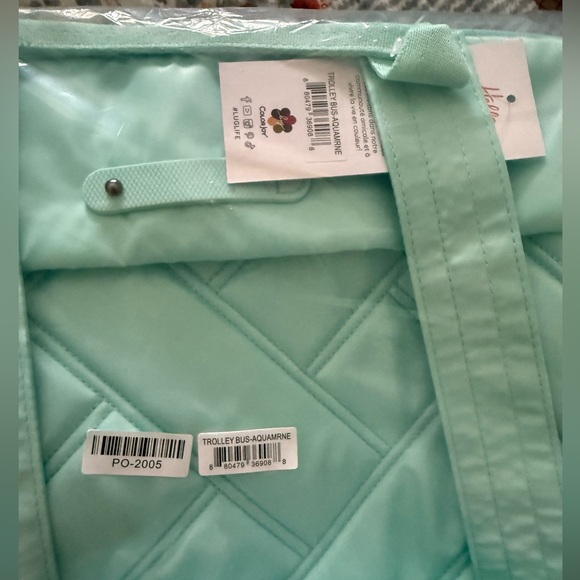 NWT Lug Trolley Bus duffle duffel bag aquamarine blue NEW - Picture 3 of 8